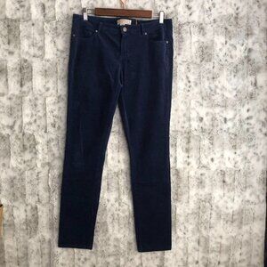 Michael Kors Womens Pants Blue Size 4 Skinny Cotton Blend Corduroy Stretch Solid